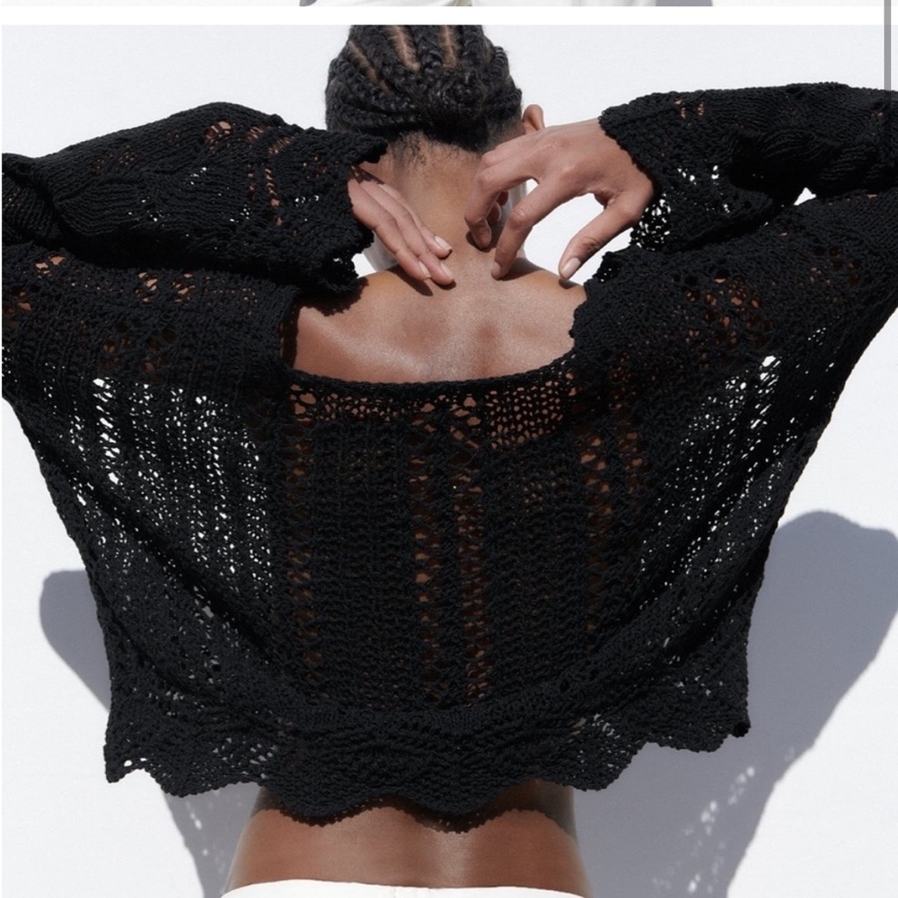 NWT Zara oversized open knit sweater - Picture 3 of 10